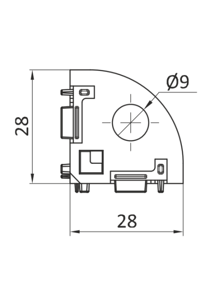 Kątownik Narożny 45x45 ESD [10]