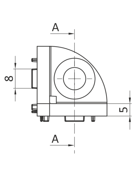 Kątownik Narożny 45x45 ESD [10]