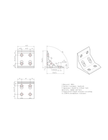 Kątownik aluminiowy anodowany 80x80 [8]