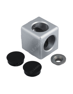 Łącznik węzłowy 40x40/2 malowany na kolor srebrny [10]