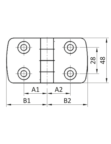Zawias plastikowy PA 45x45 [10]