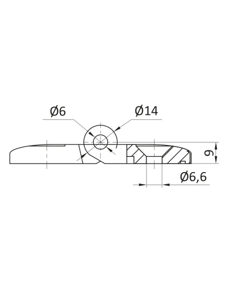 Zawias plastikowy PA 45x60 [10]