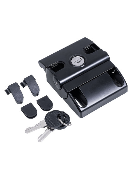 Zamek do drzwi aluminiowy, kolor czarny [8] [10]