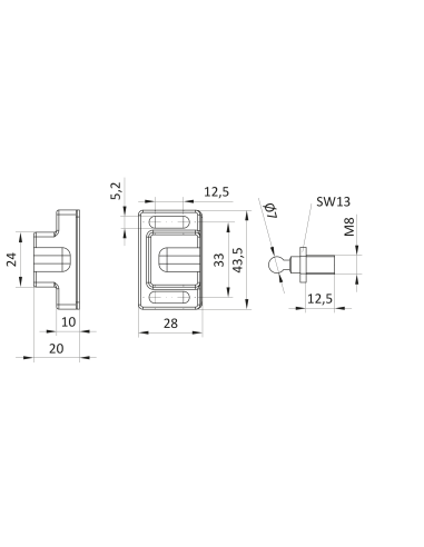 Zatrzask kulkowy [8][10]