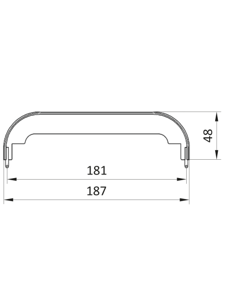 Zaślepka dla uchwytu kabłąkowego PA 160