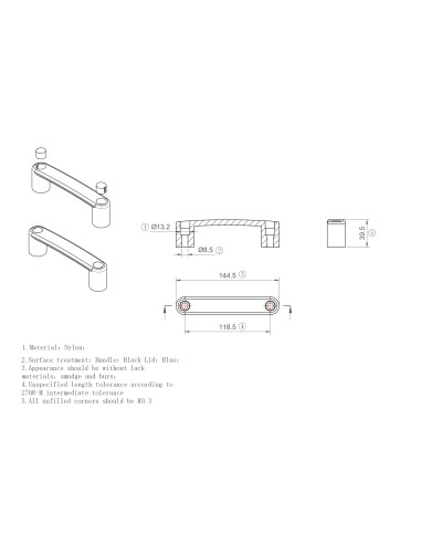 Uchwyt kabłąkowy PA 120 pełny [8] [10]