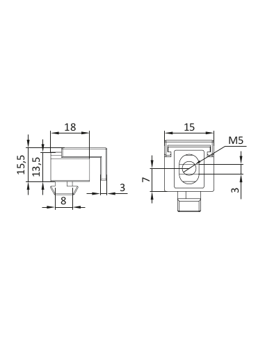 Bloczek mocujący H M5 [8]