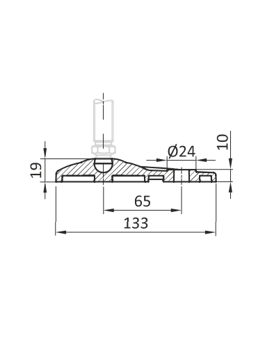 Płyta podkładowa z otworem mocującymi D 80mm