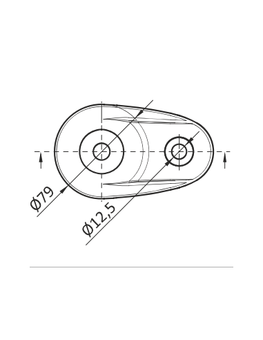 Płyta podkładowa z otworem mocującymi D 80mm