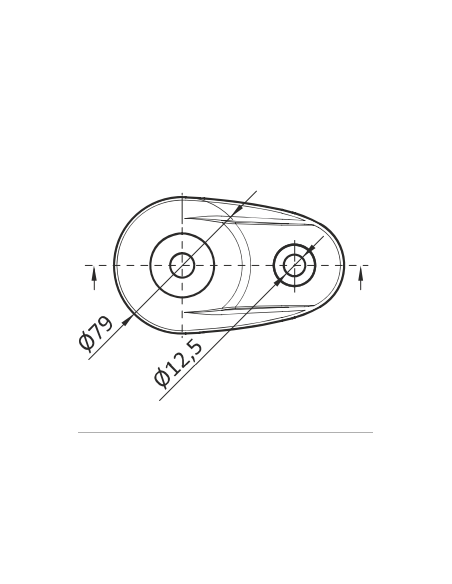 Płyta podkładowa z otworem mocującymi D 80mm