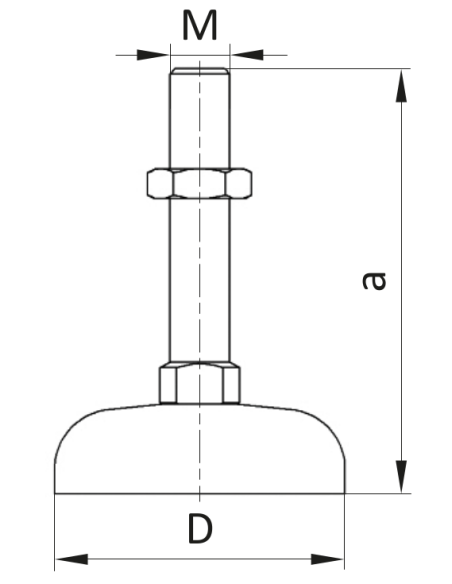Noga przegubowa ESD M12 x 85