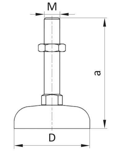 Noga przegubowa ESD M16 x 200