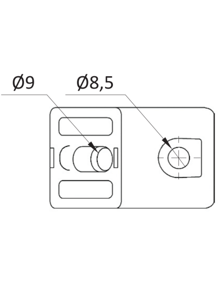 Łącznik kątowy 45° [8]