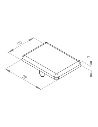 Zaślepka dla kątownika 20x20