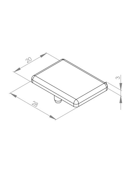 Zaślepka dla kątownika 20x20