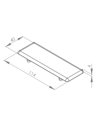 Zaślepka dla kątownika 40x80