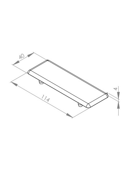 Zaślepka dla kątownika 40x80