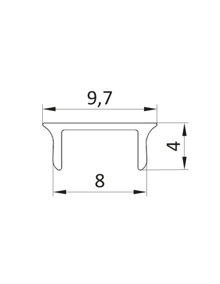 Profil maskujący [8] aluminiowy