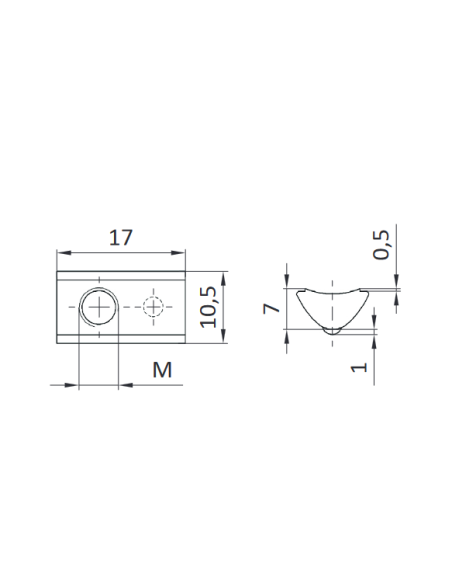 Wpust rowkowy z kulką M3 [6]